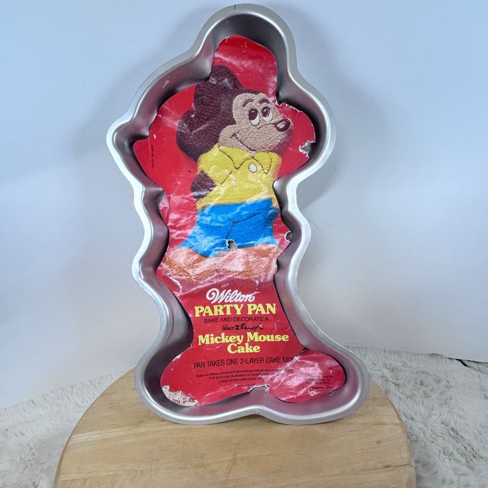 Wilton Mickey Mouse Cake Pan‎ Vintage Disney Party Pan 1978 Collectible